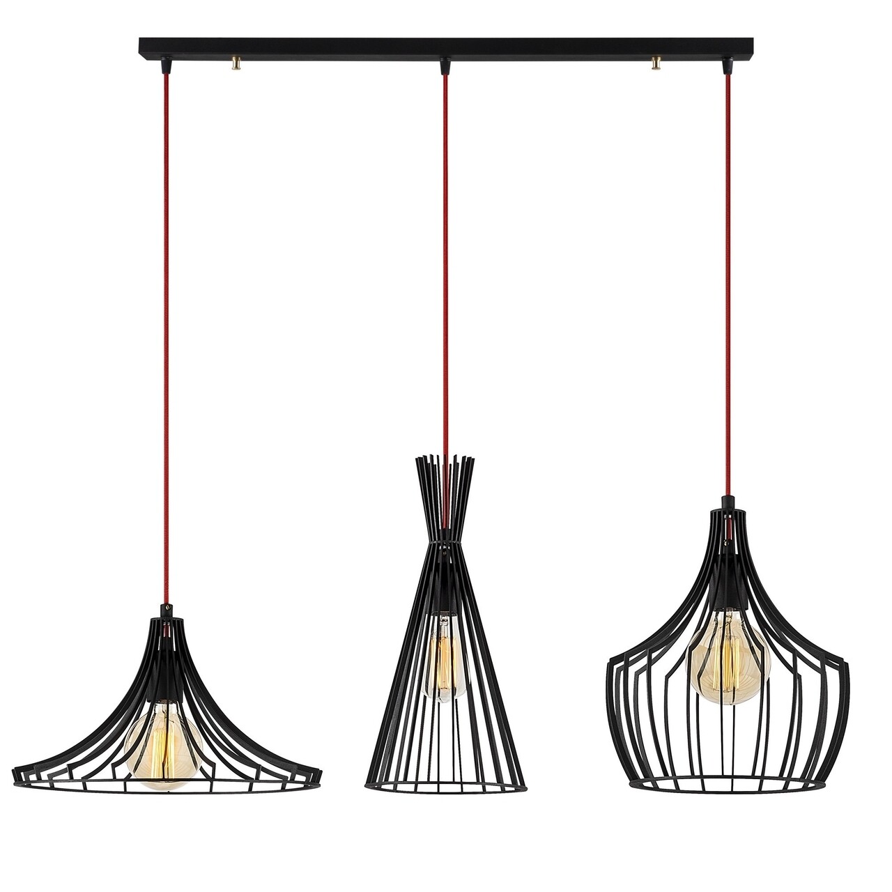 Lustra Mezopotamya N-1287, Noor, 110 x 122 cm, 3 x E27, 100W, negru - imagine 5